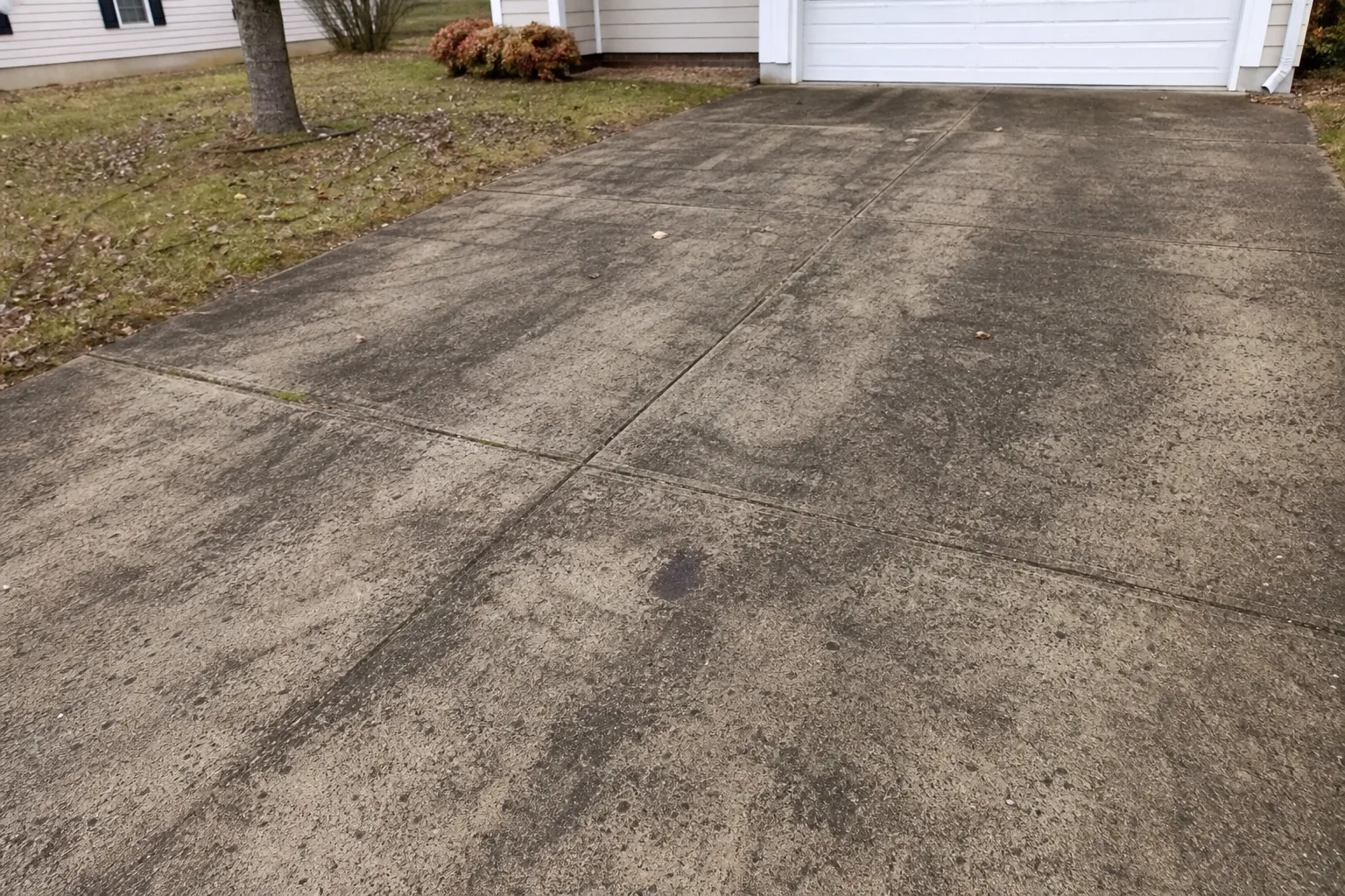 Dirty exterior before pressure washing in Hampton, VA